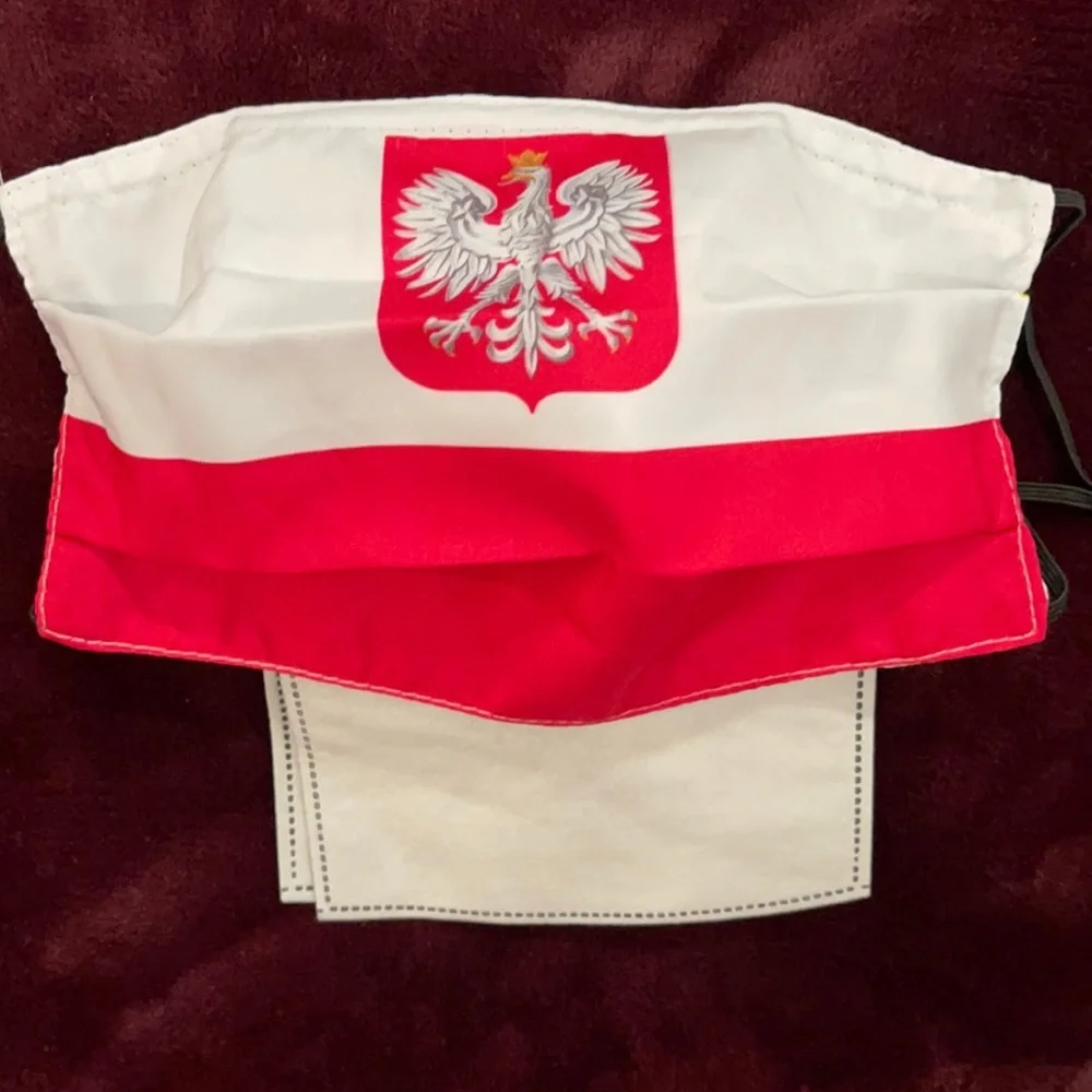 6/$20 New Poland flag face mask